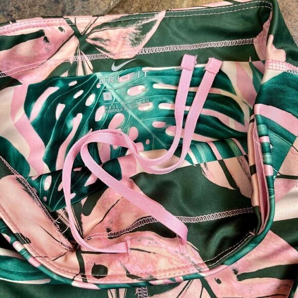 Nike Dri-Fit Botanical Leaf Floral Cropped Leggings Small - Picture 6 of 11
